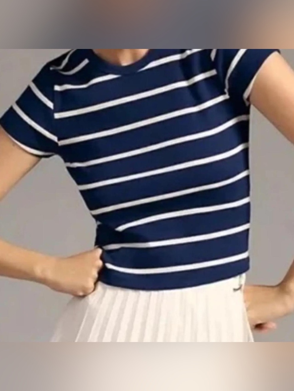 Maeve x Anthropologie Striped Short Sleeve Ribbed Baby Tee Medium